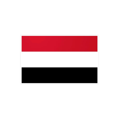 Autocollant drapeau yémen rectangle pvc résistant
