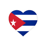 Autocollant en coeur Drapeau de Cuba en plusieurs tailles - Pixelforma