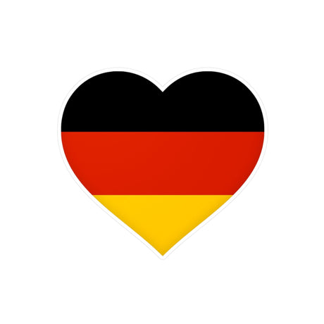 Autocollant en coeur Drapeau de l'Allemagne en plusieurs tailles - Pixelforma