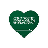 Autocollant en coeur Drapeau de l'Arabie saoudite en plusieurs tailles - Pixelforma