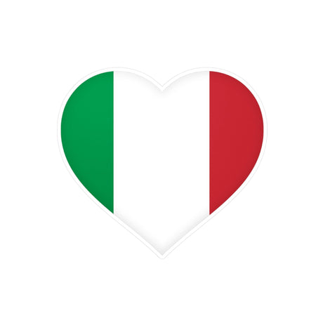 Autocollant en coeur Drapeau de l'Italie en plusieurs tailles - Pixelforma