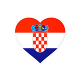 Autocollant en coeur Drapeau de la Croatie en plusieurs tailles - Pixelforma