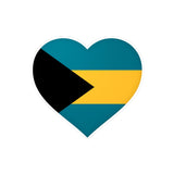 Autocollant en coeur Drapeau des Bahamas en plusieurs tailles - Pixelforma