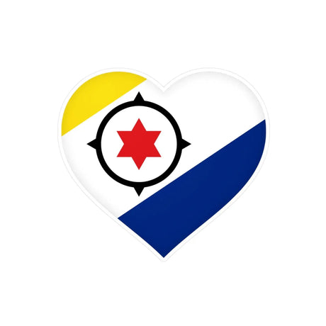 Autocollant en coeur drapeau des bonaire en plusieurs tailles - pixelforma