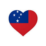 Autocollant en coeur Drapeau des Samoa en plusieurs tailles - Pixelforma