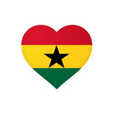 Autocollant en coeur Drapeau du Ghana en plusieurs tailles - Pixelforma 