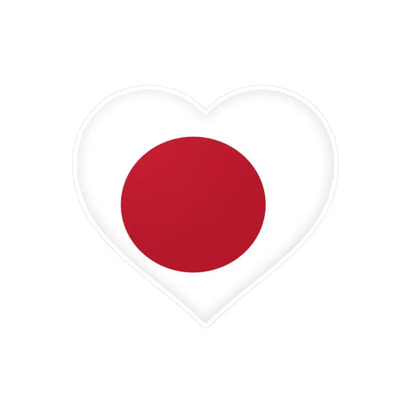 Autocollant en coeur Drapeau du Japon en plusieurs tailles - Pixelforma 