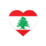 Autocollant en coeur Drapeau du Liban en plusieurs tailles - Pixelforma