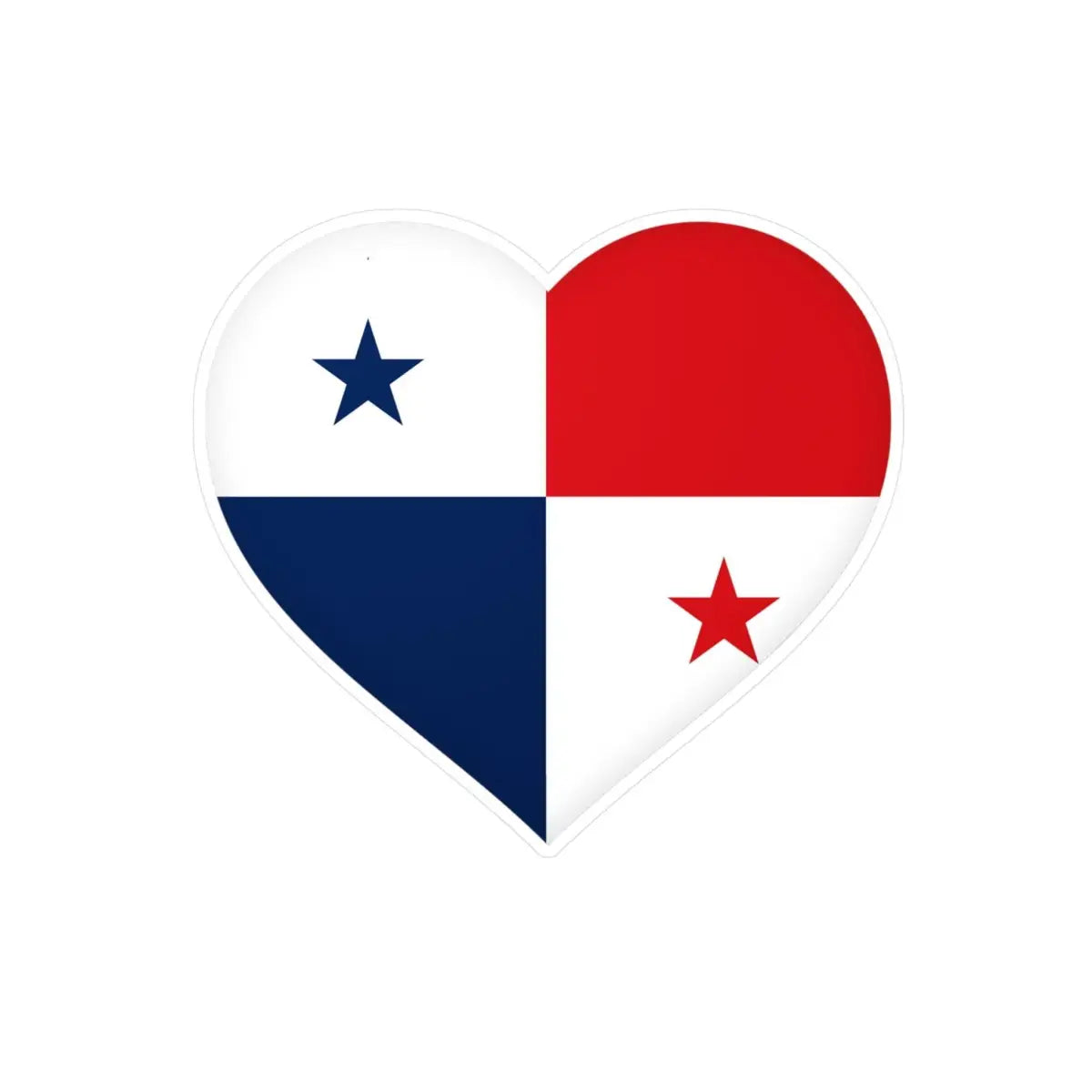 Autocollant en coeur Drapeau du Panama en plusieurs tailles - Pixelforma 