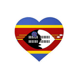 Autocollant eswatini forme cœur pvc résistant décoratif