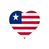 Autocollant liberia forme cœur en pvc résistant décoratif