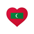 Autocollant maldives forme cœur pvc résistant personnalisé