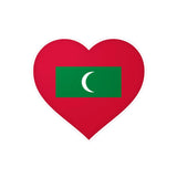Autocollant maldives forme cœur pvc résistant personnalisé