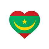 Autocollant mauritanie forme cœur en pvc résistant