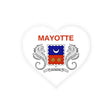 Autocollant mayotte forme cœur pvc résistant décoration