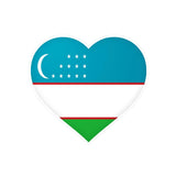Autocollant ouzbékistan cœur pvc résistant personnalisation