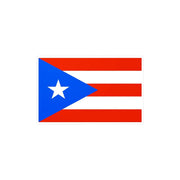 Autocollant porto rico rectangle en pvc résistant décoratif