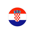 Autocollant rond croatie en pvc résistant aspect brillant