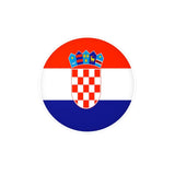 Autocollant rond croatie en pvc résistant aspect brillant