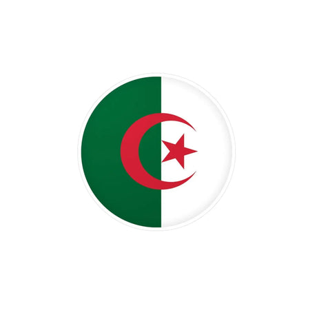 Autocollant rond drapeau algérie en plusieurs tailles - pixelforma