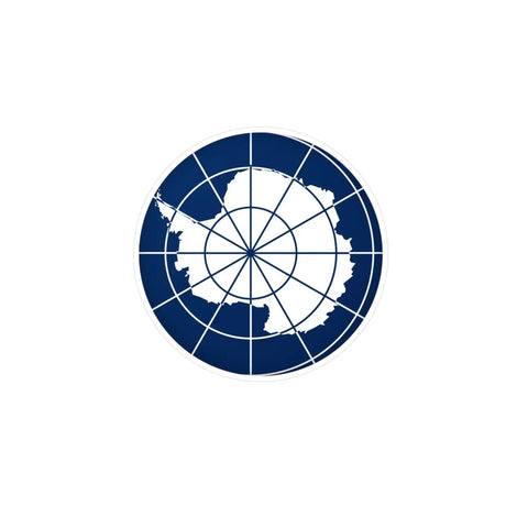 Autocollant rond drapeau antarctique en plusieurs tailles - pixelforma