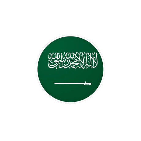 Autocollant rond drapeau arabie saoudite en plusieurs tailles - pixelforma