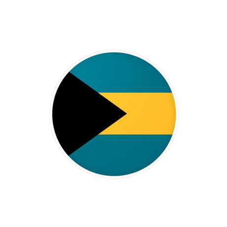 Autocollant rond drapeau bahamas en plusieurs tailles - pixelforma