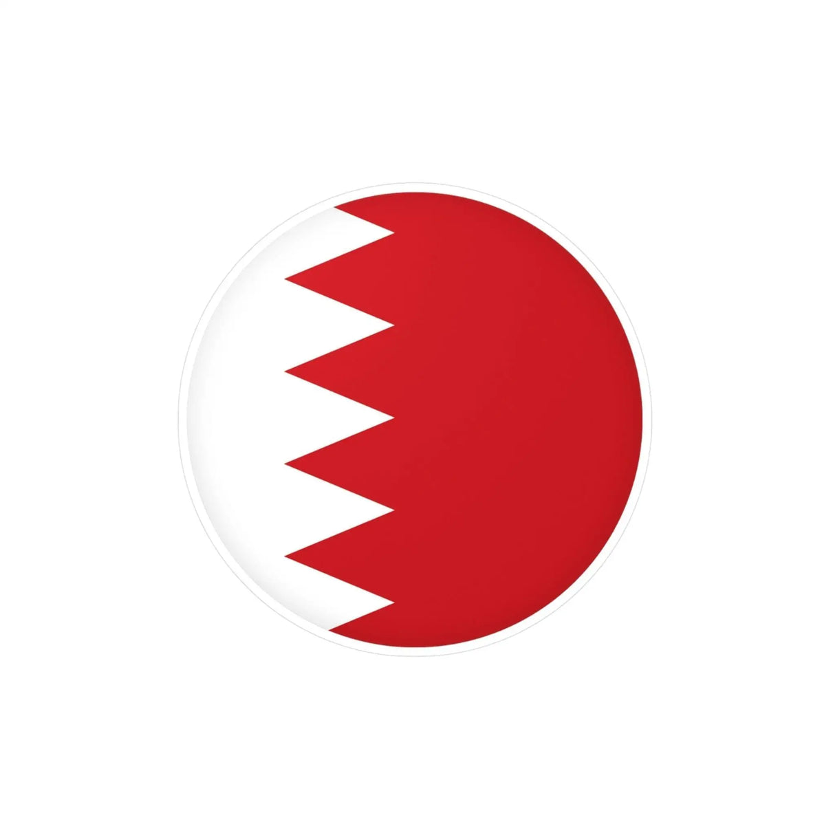 Autocollant rond drapeau bahreïn pvc résistant décoratif