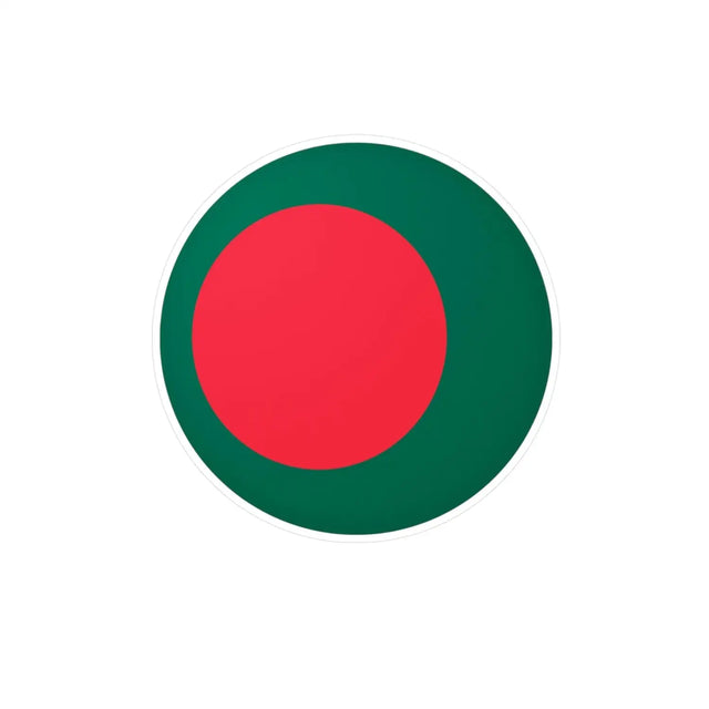 Autocollant rond drapeau bangladesh en plusieurs tailles - pixelforma