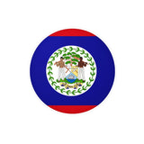 Autocollant rond drapeau belize pvc résistant décoratif