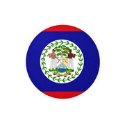 Autocollant rond drapeau belize pvc résistant décoratif