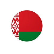 Autocollant rond drapeau biélorussie pvc résistant