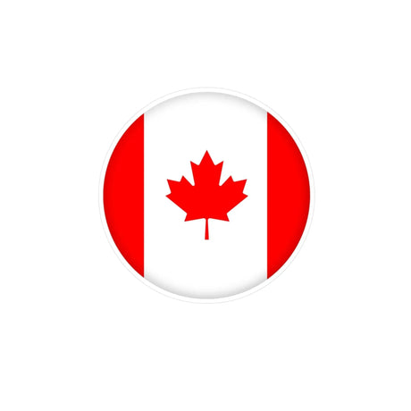 Autocollant rond drapeau canada pvc résistant décoratif