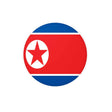 Autocollant rond drapeau corée du nord pvc résistant