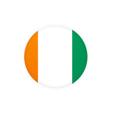 Autocollant rond drapeau côte d’ivoire pvc facile à poser
