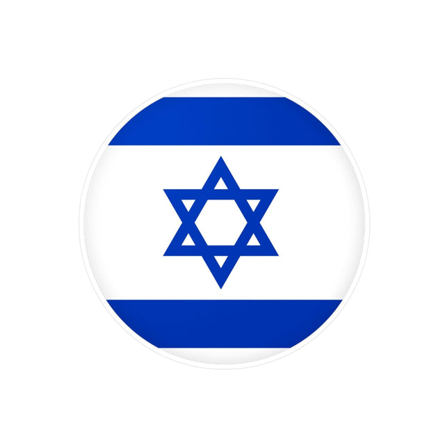 Autocollant rond Drapeau d'Israël en plusieurs tailles - Pixelforma