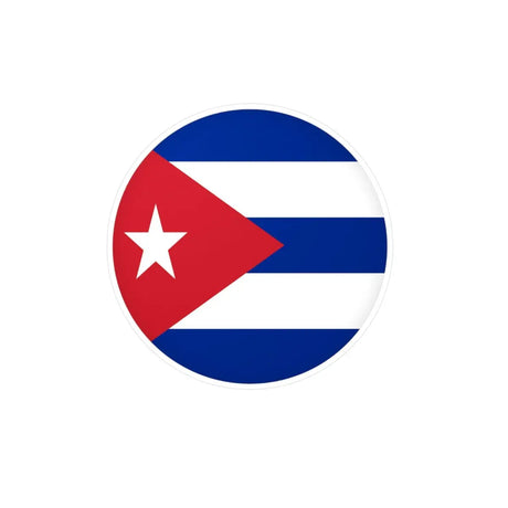 Autocollant rond Drapeau de Cuba en plusieurs tailles - Pixelforma 