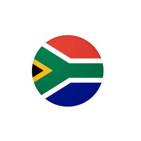 Autocollant rond Drapeau de l'Afrique du Sud en plusieurs tailles - Pixelforma 
