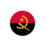 Autocollant rond Drapeau de l'Angola en plusieurs tailles - Pixelforma