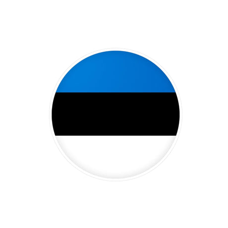 Autocollant rond Drapeau de l'Estonie en plusieurs tailles - Pixelforma 