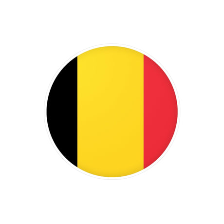 Autocollant rond Drapeau de la Belgique en plusieurs tailles - Pixelforma 