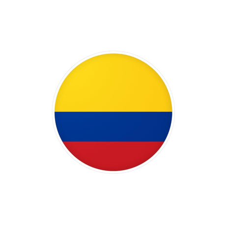 Autocollant rond Drapeau de la Colombie en plusieurs tailles - Pixelforma 