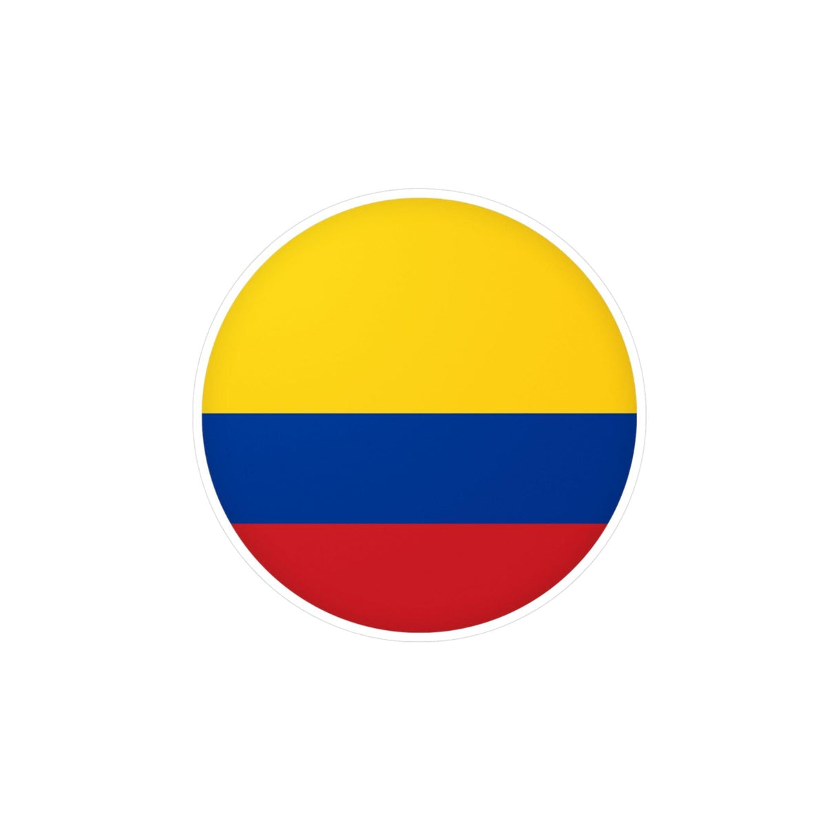 Autocollant rond Drapeau de la Colombie en plusieurs tailles - Pixelforma