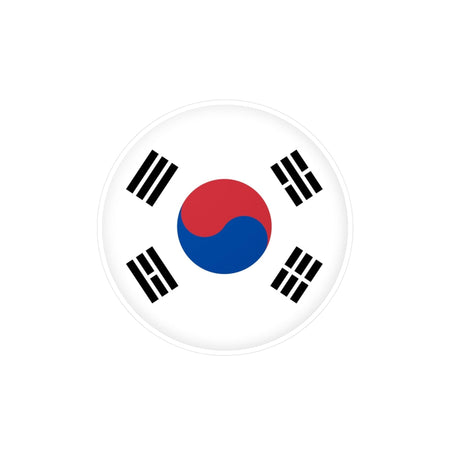 Autocollant rond Drapeau de la Corée du Sud en plusieurs tailles - Pixelforma 