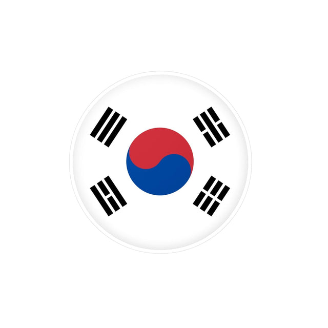 Autocollant rond Drapeau de la Corée du Sud en plusieurs tailles - Pixelforma 