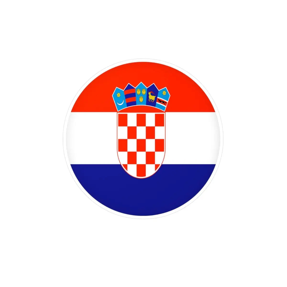 Autocollant rond Drapeau de la Croatie en plusieurs tailles - Pixelforma 