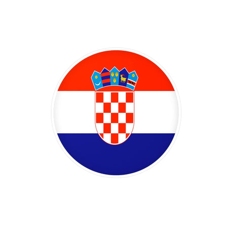 Autocollant rond Drapeau de la Croatie en plusieurs tailles - Pixelforma 