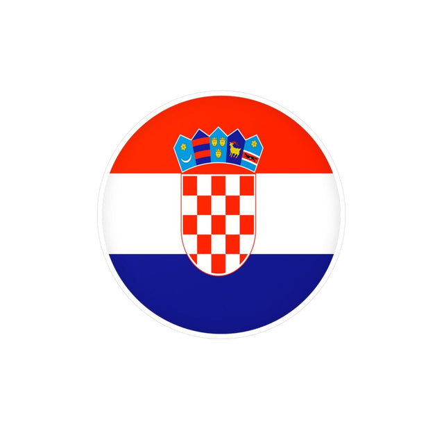 Autocollant rond Drapeau de la Croatie en plusieurs tailles - Pixelforma