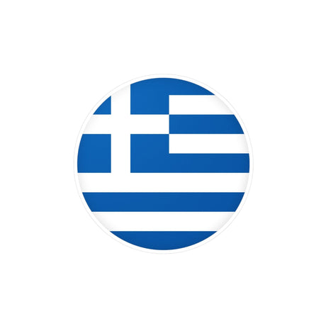 Autocollant rond Drapeau de la Grèce en plusieurs tailles - Pixelforma 