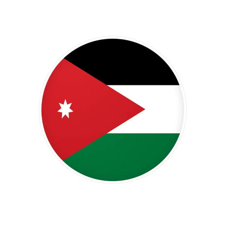 Autocollant rond Drapeau de la Jordanie Drapeau de la Jordanie en plusieurs tailles - Pixelforma 